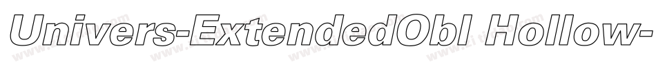 Univers-ExtendedObl Hollow字体转换